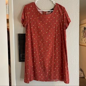 Forever 21 Rust-toned floral dress